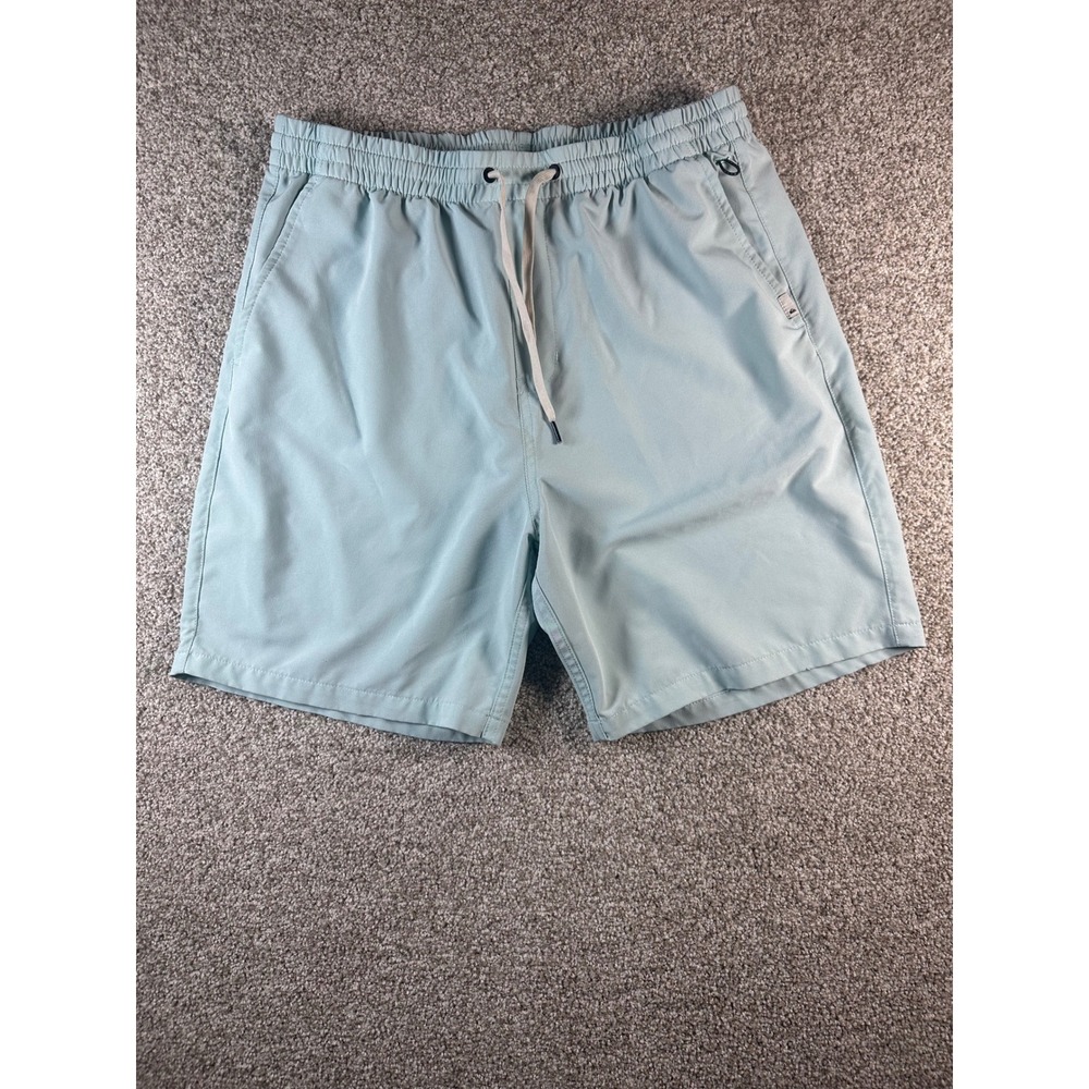 Quiksilver Amphibian Shorts Mens Large Blue Hybrid Board Shorts Elastic Waist